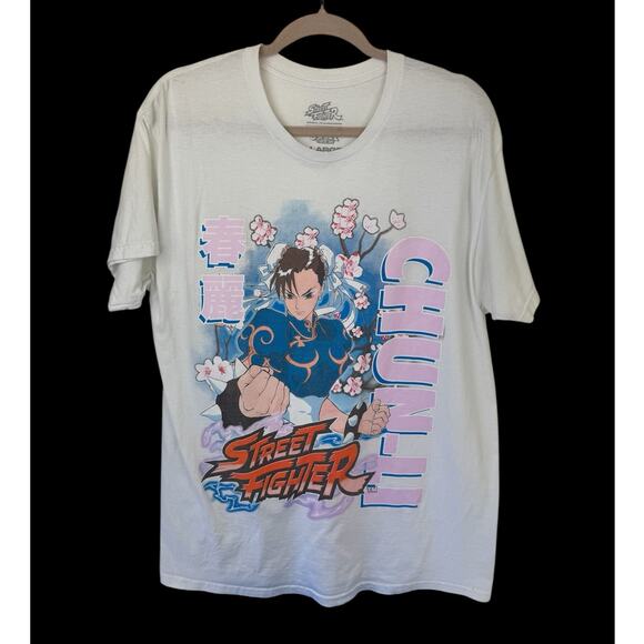 GOAT CREW x Street Fighter Chun Li graphic tee +Biker shorts Sz L/M SET - Picture 2 of 8